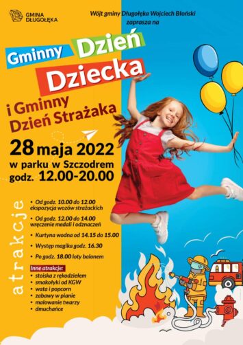 Wójt Gminy Długołęka Wojciech Błoński zaprasza na Gminny Dzień Dziecka i Gminny Dzień Strażaka!