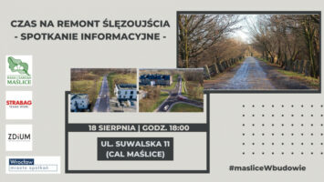 Przebudowa wału w ciągu ul. Ślęzoujście na Maślicach