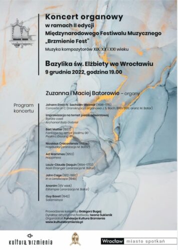 Koncert organowy w Bazylice św. Elżbiety