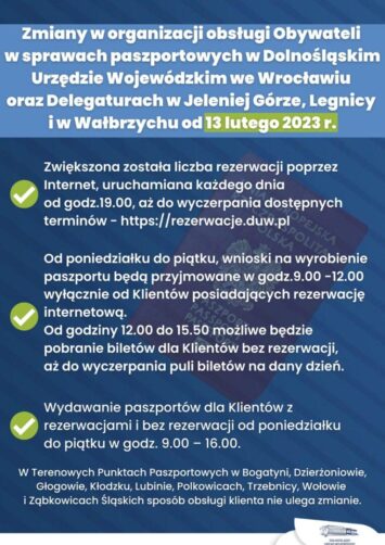 Zmiany w biurze paszportowym w DUW