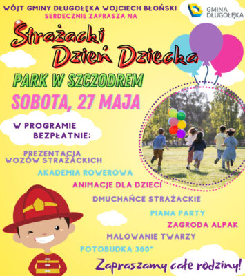 Strażacki dzień dziecka w parku w Szczodrem