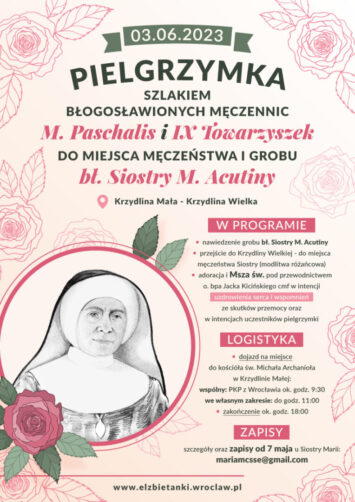 11 maja wspominamy męczenniczki elżbietańskich – s. M. Paschalis Jahn i IX Towarzyszek