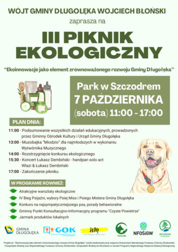 7 października w parku w Szczodrem odbędzie się III Piknik Ekologiczny