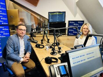 Marcin Krzyżanowski i Karolina Hołownia-Twardowska w audycji „Poranny Gość”