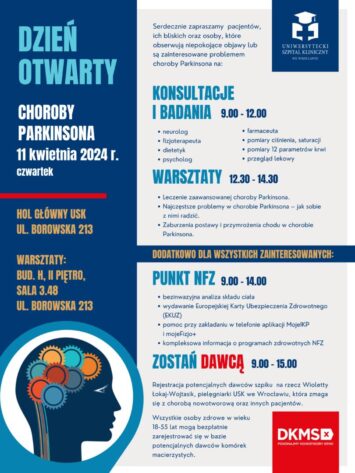 Światowy Dzień Choroby Parkinsona – Dzień Otwarty w USK we Wrocławiu