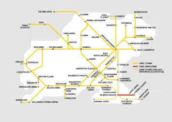 21 września 2024: plan sieci Kolei Dolnośląskich 