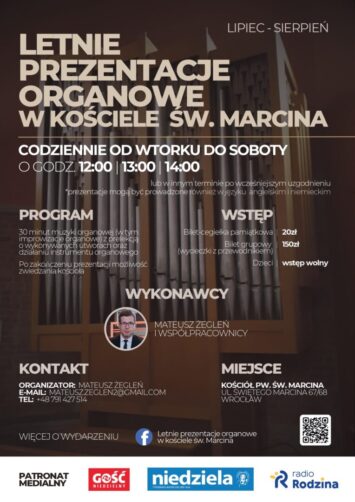 Letnie Prezentacje Organowe w kościele św. Marcina