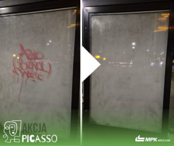Wrocław usuwa nielegalne graffiti i nienawistne hasła z przystanków