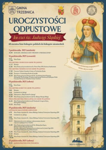 Program uroczystości odpustowych ku czci św. Jadwigi Śląskiej