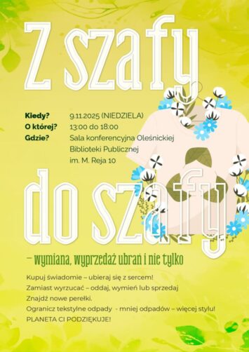 Oleśnica: z szafy do szafy – wymień, oddaj lub sprzedaj