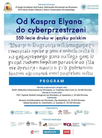 Od Kaspra Elyana do cyberprzestrzeni. 550-lecie druku w języku polskim