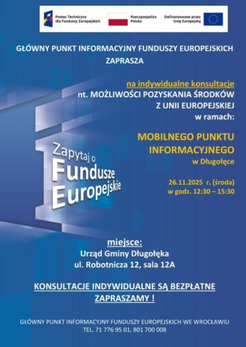 Mobilny Punkt Informacyjny Funduszy Europejskich w Długołęce