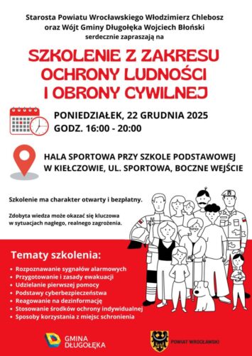 Gmina Długołęka: Szkolenie z zakresu ochrony ludności i obrony cywilnej