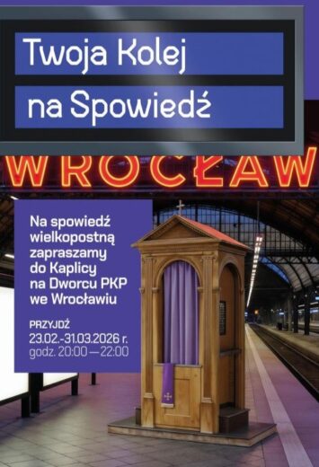 Spowiedź wielkopostna w kaplicy na Dworcu Głównym PKP we Wrocławiu