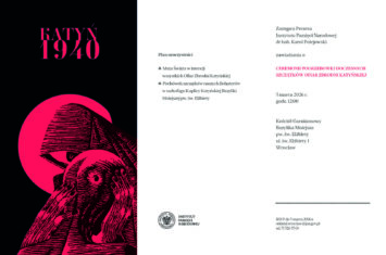 Ceremonia Pogrzebowa Doczesnych Szczątków Ofiar Zbrodni Katyńskiej 