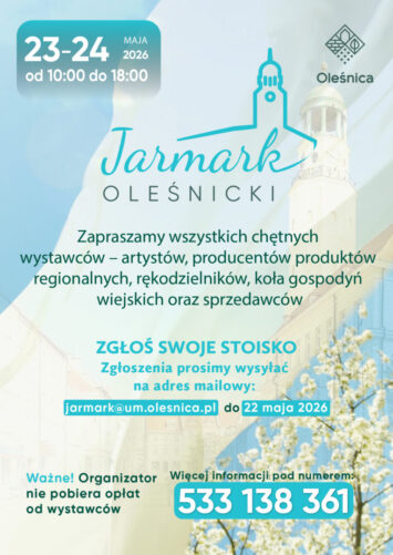 Jarmark Oleśnicki 2026 zaprasza wystawców i rękodzielników