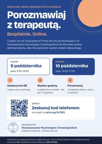 Bezpłatne konsultacje psychologiczne i psychoterapeutyczne